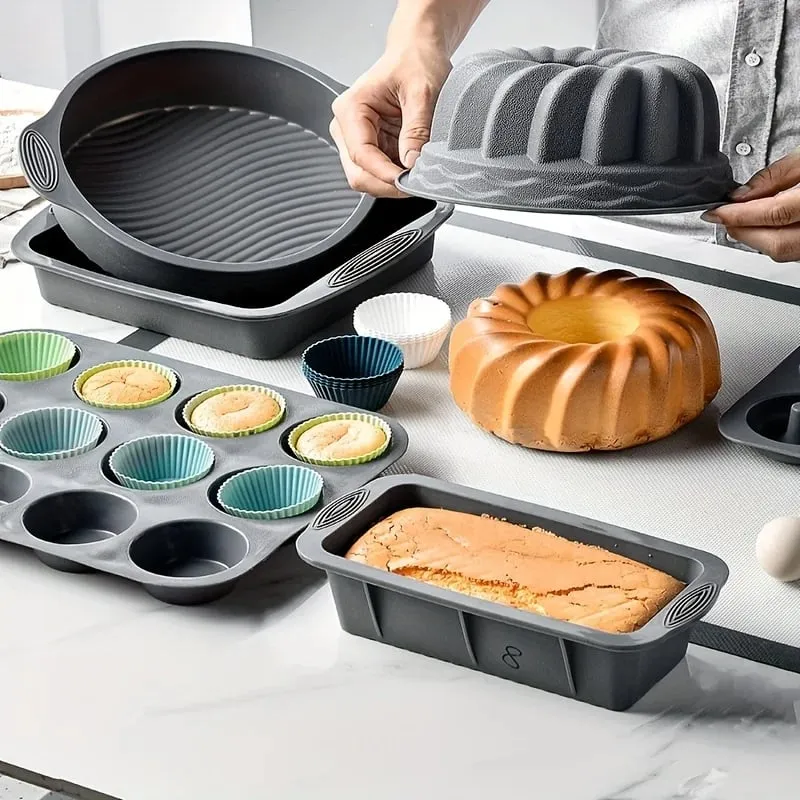 Silicone Cake Molds Set for Easy Baking