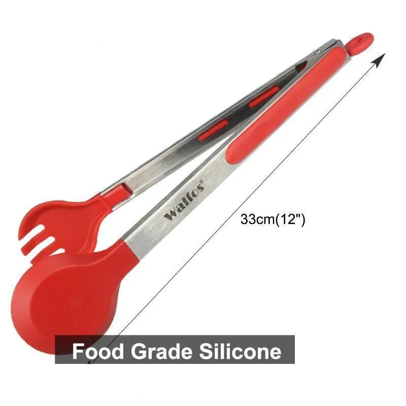 Silicone Serving BBQ Tongs