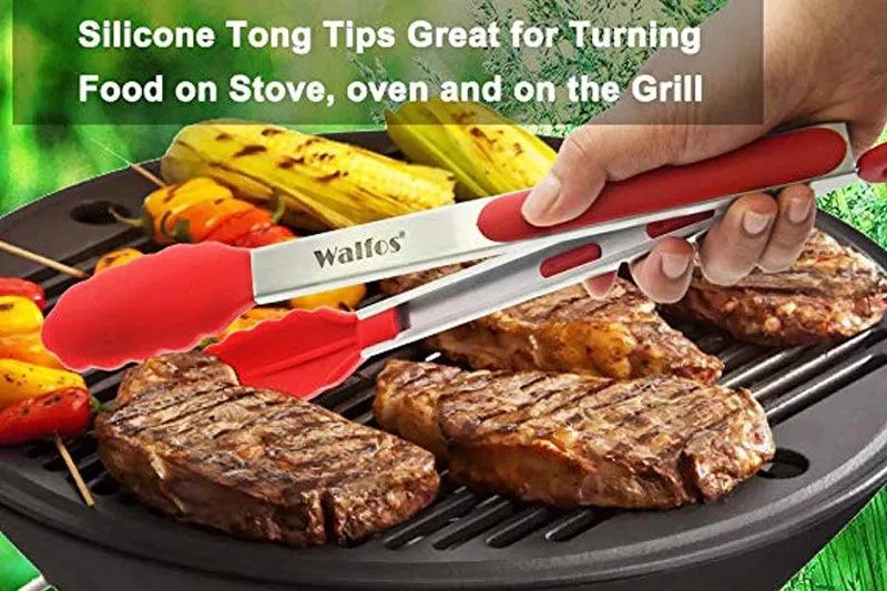 Silicone Serving BBQ Tongs