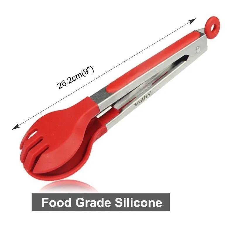 Silicone Serving BBQ Tongs