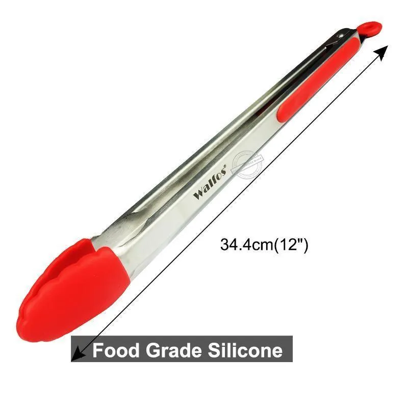 Silicone Serving BBQ Tongs