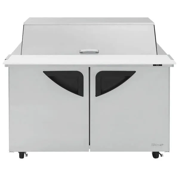 Turbo Air TST-48SD-18-N-DS 48" Double Door Dual Sided Refrigerated Sandwich/Salad Prep Table